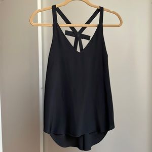 Amanda Uprichard Black Silk Tank Top Size S